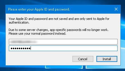 Настало время вводить AppleID с паролем.